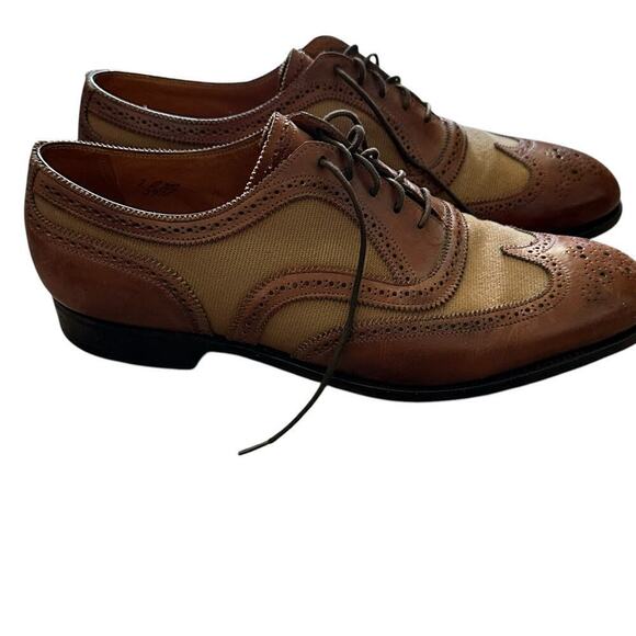 Sarroll Beverly Hills Men\'s Brown Leather Wing Tip Brogue Dress Shoes Size 7 main image 8